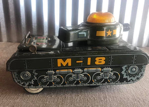 Vintage 1950’s M18 Army Toy Tank