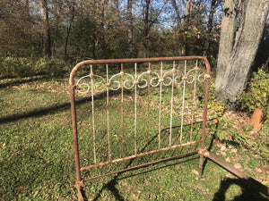 SOLD!!    Antique Cast Wrought Iron Bed