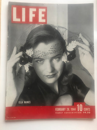 Life Magazine February 28, 1944 Ella Raines