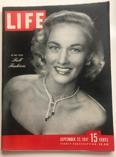 Life Magazine September 22, 1947 Fall Fashion