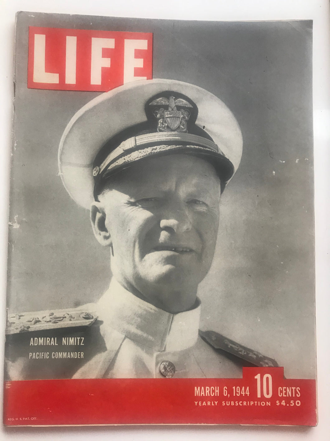 Life Magazine March 6, 1944 Admiral Nimitz Pacific Commander