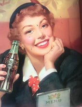 Load image into Gallery viewer, Coca-Cola Tin Serving Tray 1941