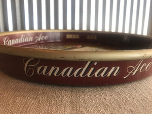 Vintage Canadian Ace Beer Tin Serving Tray