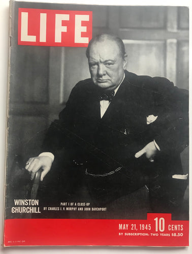 Life Magazine May 21, 1945 Winston Churchill Part 1 of Closeups